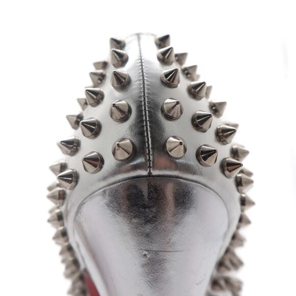 Christian Louboutin Alti 160 Spiked Metallic Leather Platform Heels 40.5 - Picture 12 of 16